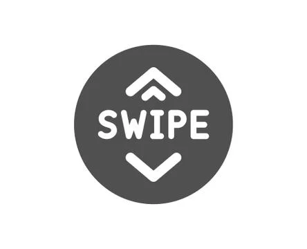 Swipe up button icon. Scrolling arrow sign. Landing page scroll. Vector Illustrazione stock