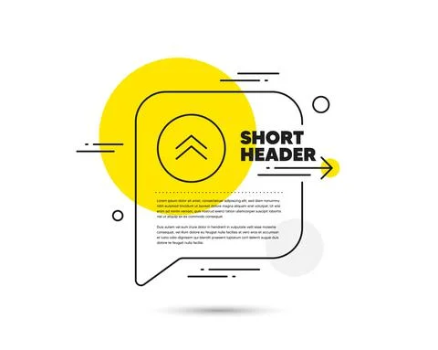 Swipe up button line icon. Scrolling arrow sign. Landing page scroll. Vector Illustrazione stock
