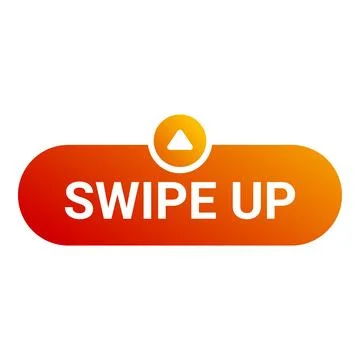 Swipe up button showing upward arrow and gradient background 스톡 일러스트