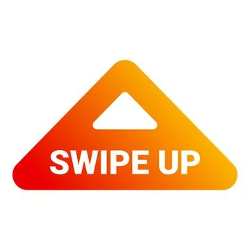 Swipe up button showing upward arrow and gradient colors Illustrazione stock
