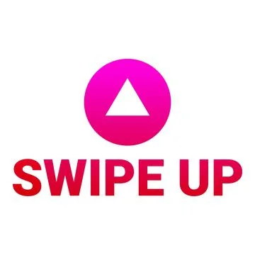 Swipe up button showing upward triangle and gradient colors Stock Illustration