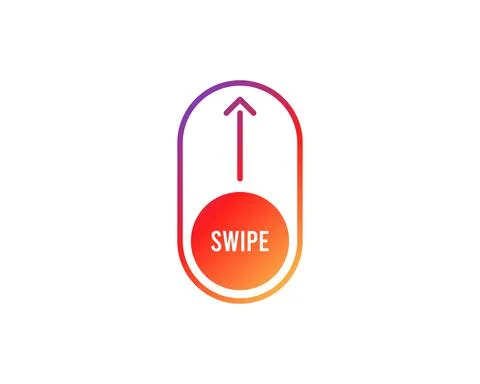 Swipe up buttons set. Application and social network icons, swipe up for adve Stock Illustration