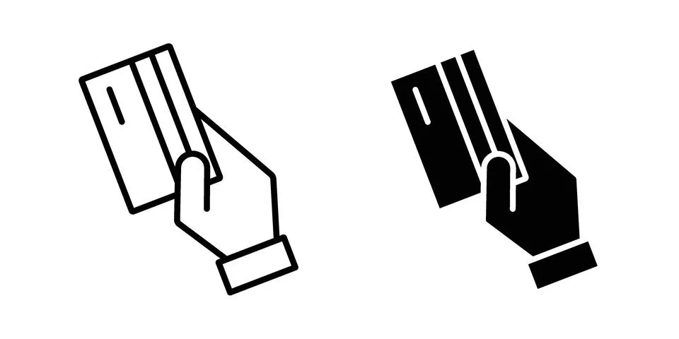Swipe card icon for web projects Stock Illustration