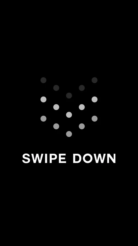 Swipe Down animation 4k on black background Video stock 322968097