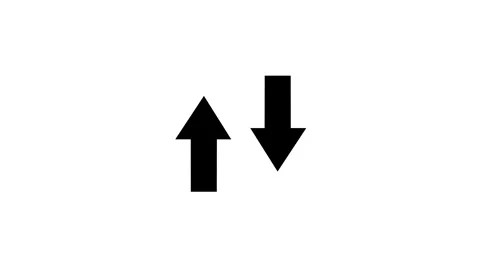 Swipe up down animation. 4K silhouette up down arrows animation. Stock Footage 294962799