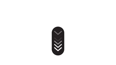 Swipe down arrow icon sign animation isolated on black background Stock-Footage 333003104