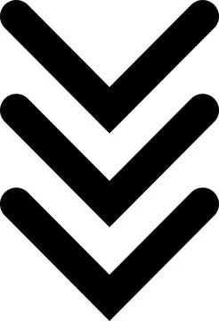Swipe down icon. Arrow down button symbol. Scroll down icons set Stock Illustration