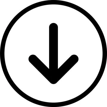 Swipe down icon. Arrow down button symbol. Scroll down icons set イラスト素材