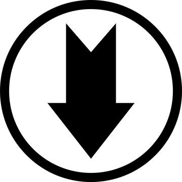 Swipe down icon. Arrow down button symbol. Scroll down icons set Stock Illustration