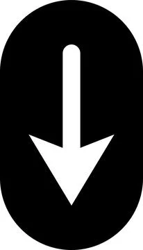 Swipe down icon. Arrow down button symbol. Scroll down icons set Stockillustratie