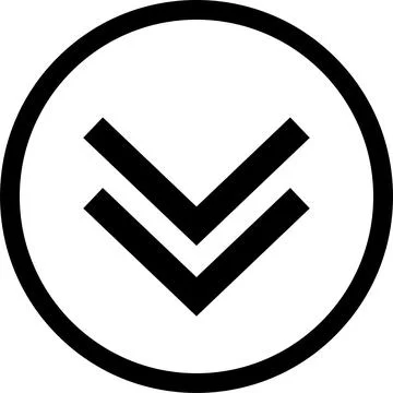 Swipe down icon. Arrow down button symbol. Scroll down icons set イラスト素材