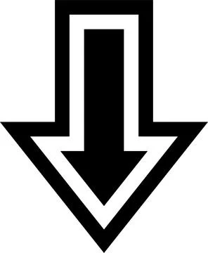 Swipe down icon. Arrow down button symbol. Scroll down icons set Stock Illustration