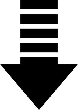 Swipe down icon. Arrow down button symbol. Scroll down icons set Stock Illustration