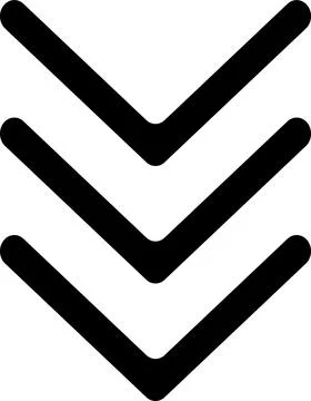 Swipe down icon. Arrow down button symbol. Scroll down icons set イラスト素材