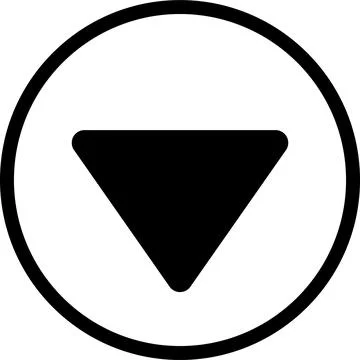 Swipe down icon. Arrow down button symbol. Scroll down icons set Stock Illustration