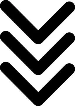 Swipe down icon. Arrow down button symbol. Scroll down icons set Stockillustratie