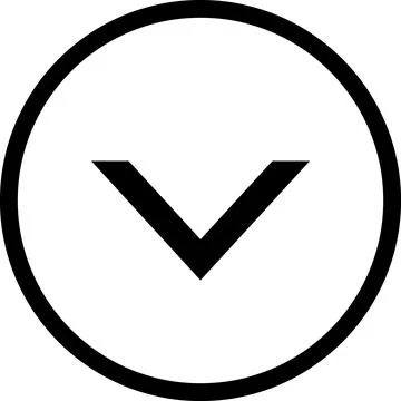 Swipe down icon. Arrow down button symbol. Scroll down icons set Stockillustratie
