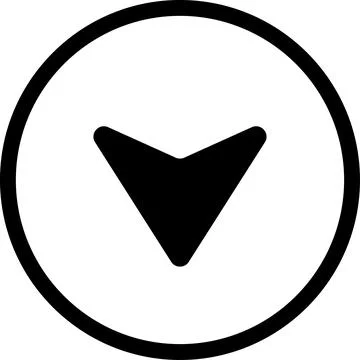 Swipe down icon. Arrow down button symbol. Scroll down icons set Ilustración de archivo