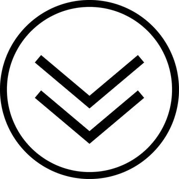 Swipe down icon. Arrow down button symbol. Scroll down icons set イラスト素材