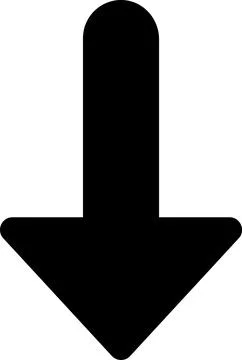 Swipe down icon. Arrow down button symbol. Scroll down icons set Stock Illustration