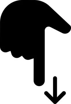 Swipe down icon. Arrow down button symbol. Scroll down icons set 스톡 일러스트