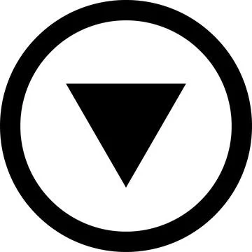 Swipe down icon set. Arrow down button symbol. Swipe down icons for social media Illustrazione stock