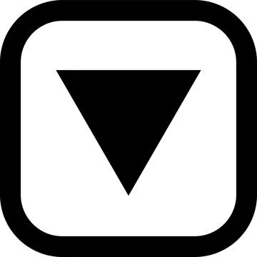 Swipe down icon set. Arrow down button symbol. Swipe down icons for social media Illustrazione stock