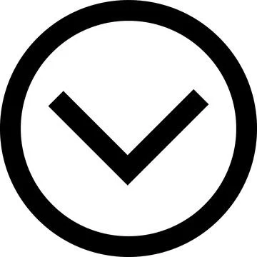 Swipe down icon set. Arrow down button symbol. Swipe down icons for social media Illustrazione stock
