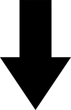 Swipe down icon set. Arrow down button symbol. Swipe down icons for social media Illustrazione stock