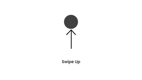 Swipe Up Gesture Icon Stock Footage 335576633