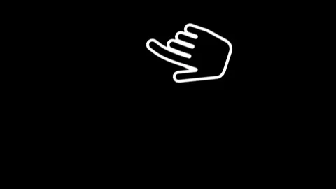 Swipe up hand animation slide up hand icon slide up looping alpha 4k Stock Footage 261415220