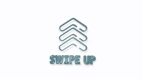 Swipe up icon. Scroll arrow up drag button up social media interface action icon 스톡 동영상 156987839