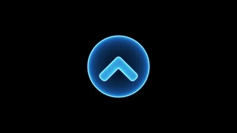 Swipe up icon. Scroll arrow up drag button up social media interface action.. 스톡 동영상 304189972