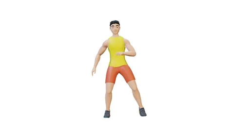 Swipe Knee Thrust-front view Video stock 235328203