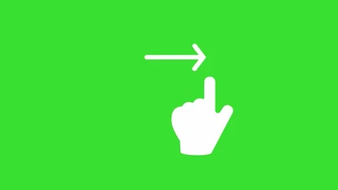 Swipe Left and Right Hand Gesture Green Screen Animation Mobile Interface 4K Stock-Footage 329094220