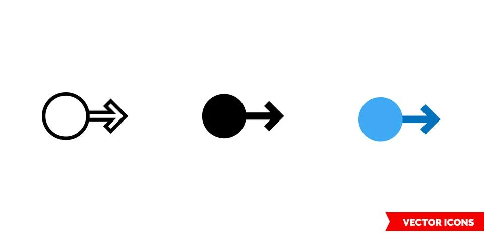 Swipe left icon of 3 types color, black and white, outline. Isolated vector s Stock Illustration