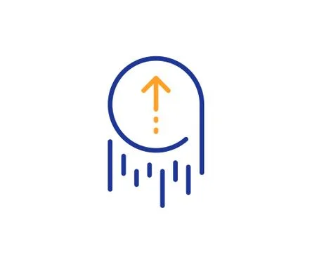 Swipe up line icon. Scrolling arrow sign. Landing page scroll. Vector Illustrazione stock