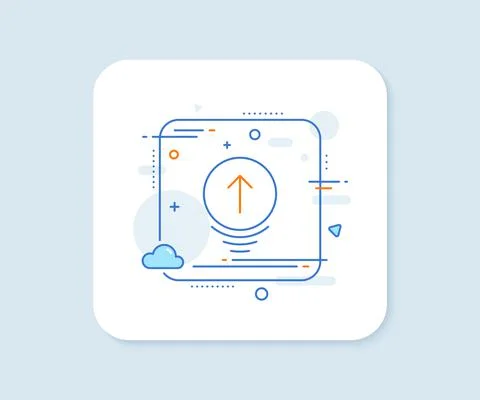 Swipe up line icon. Scrolling arrow sign. Landing page scroll. Vector Illustrazione stock