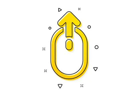 Swipe up mouse icon. Scrolling arrow sign. Landing page scroll. Vector Stock Illustration