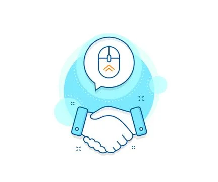 Swipe up mouse line icon. Scrolling arrow sign. Landing page scroll. Vector 스톡 일러스트