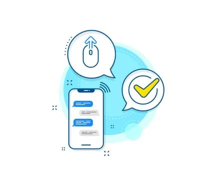 Swipe up mouse line icon. Scrolling arrow sign. Landing page scroll. Vector Illustrazione stock