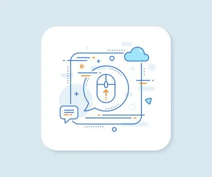Swipe up mouse line icon. Scrolling arrow sign. Landing page scroll. Vector Illustrazione stock