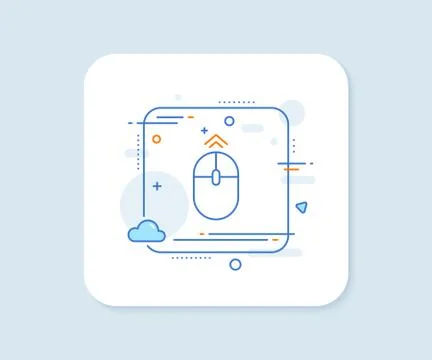 Swipe up mouse line icon. Scrolling arrow sign. Landing page scroll. Vector Stock Illustration