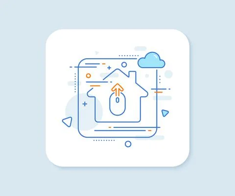 Swipe up mouse line icon. Scrolling arrow sign. Landing page scroll. Vector Stock Illustration
