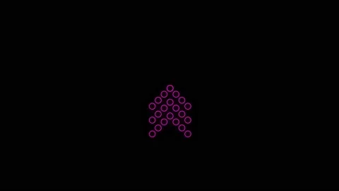 Swipe up neon icon. Scroll arrow up drag button up social media interface action 스톡 동영상 166867816