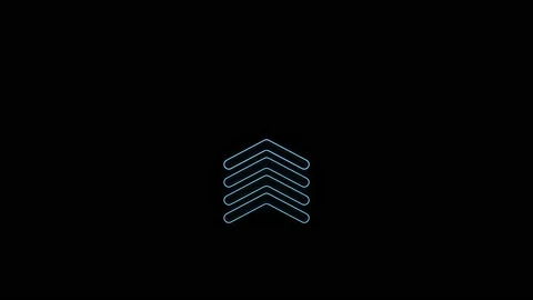 Swipe up neon icon. Scroll arrow up drag button up social media interface action 스톡 동영상 166868477