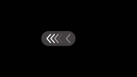 Swipe right to left arrow icon sign animation isolated on black background Video stock 333003113