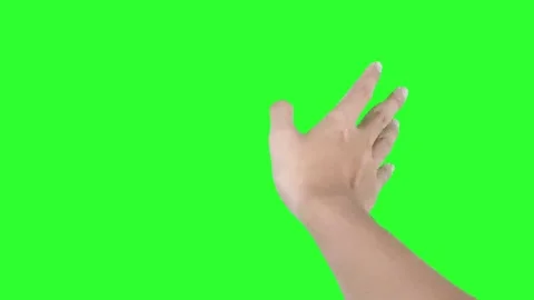 Swipe screen or page of book hand gesture isolated on green screen background Stock Footage 293600880