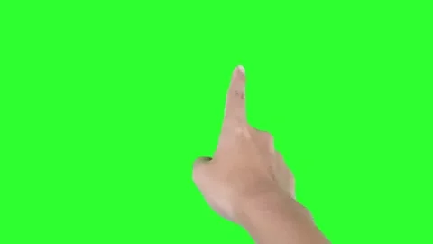Swipe screen using index finger hand gesture isolated on green screen Stock Footage 293601362