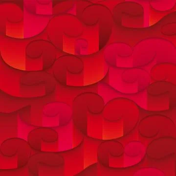 Swirl 3D bottom in red tones and perspective effect. Stock Illustration